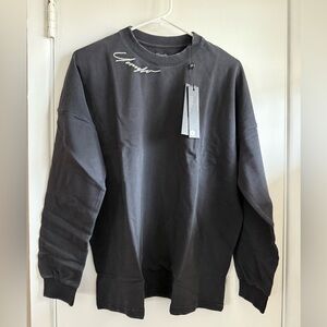 YoungLA For Her Black Heavyweight Oversized Long-sleeve, Size Small